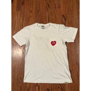 Kaws fuzzy Heart Single Stitch Stitch